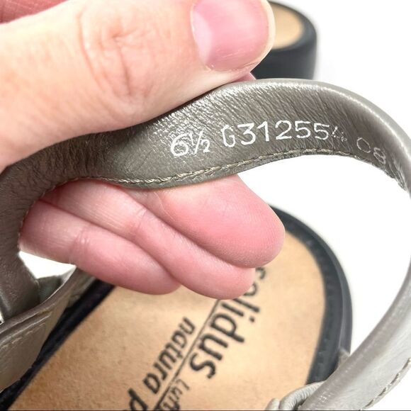 SOLIDUS Natura Plus Taupe Metallic Comfort Sandals Size UK 6.5G/ 39 Narrow - Picture 5 of 10